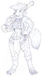  clothed clothing female gnoll gun hair monochrome ranged_weapon rick_griffin weapon yeshka 