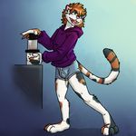  boxer_briefs bulge cat coffee feline male mammal solo underwear 
