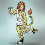  boxer_briefs cheetah clothing feline human male mammal solo torn_clothing transformation underwear 