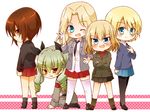  :d ;d anchovy ankle_boots anzio_military_uniform black_footwear black_jacket black_legwear black_skirt blazer blonde_hair blouse blue_eyes blue_skirt blue_sweater blush boots braid brown_hair chibi darjeeling dress_shirt drill_hair emblem garrison_cap girls_und_panzer green_hair green_jacket grey_jacket grey_pants hair_ribbon hat jacket katyusha kay_(girls_und_panzer) kneeling kuromorimine_military_uniform loafers long_hair long_sleeves military military_uniform miniskirt multiple_girls nakatomo_maya necktie nishizumi_maho one_eye_closed open_clothes open_jacket open_mouth pants pantyhose pleated_skirt pravda_school_uniform red_eyes red_shirt red_skirt ribbon saunders_school_uniform school_uniform shirt shoes short_hair skirt sleeves_rolled_up smile socks st._gloriana's_school_uniform standing sweater thighhighs tied_hair trait_connection turtleneck twin_braids twin_drills twintails uniform v-neck white_blouse white_legwear white_shirt 