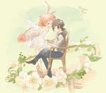  1girl ahiru ahoge ballerina ballet_slippers fakir feathers flower jusc0 princess_tutu wings 