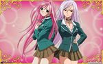  akashiya_moka pink_hair red_eyes rosario+vampire watermark white_hair 