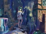  barefoot green_eyes green_hair gumi ji vocaloid 