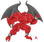  demon dragmon firebrand invalid_color male muscles red_arremer wings 