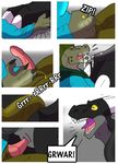  anthro biceps comic cum dinner_date_by_rex_equinox dragon english_text erection gay horn lizard male muscles nude oral penetration penis reptile rex_equinox scalie sex text transformation 