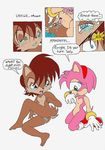  amy_rose anthro butt chipmunk cunnilingus dialog female green_eyes hair hedgehog lesbian nude oral oral_sex penetration pink_hair pussy pussy_juice red_hair rodent sally_acorn sega sex sonic_(series) squirrel text tongue vaginal vaginal_penetration 
