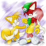  canine clothed clothing duo fox gree half-dressed kool_aid mammal miles_prower pitcher sega shorts sonic_(series) 