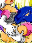  bat blue_hair blush breasts cunnilingus drooling duo female green_eyes hair hedgehog low_res male mammal nipples open_mouth oral oral_sex penetration rouge_the_bat saliva sega sex sonic_(series) sonic_the_hedgehog straight vaginal vaginal_penetration white_hair wings 