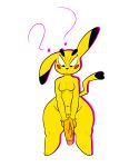  ? anthro big_penis biped cleft_tail dickgirl fur humanoid_penis intersex mammal navel nintendo nude penis pikachu pok&eacute;mon pok&eacute;mon_(species) rodent simple_background solo standing thick_thighs video_games vun yellow_fur 