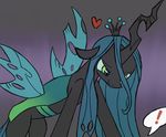  &lt;3 changeling cute exclamation_point female feral friendship_is_magic green_eyes my_little_pony queen_chrysalis_(mlp) suggestive suprised surprise wings 