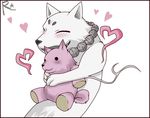  canine cute hug madarao mammal plushie reina_(artist) spirit white wolf 