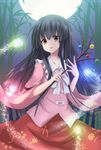  bad_id bad_pixiv_id bamboo bamboo_forest black_hair branch dress forest full_moon hime_cut houraisan_kaguya japanese_clothes jeweled_branch_of_hourai long_hair migihidari moon nature red_eyes solo touhou very_long_hair 