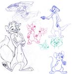  4_fingers aircraft canine colab disney ear_piercing feral fox foxer421 goldenrod hindpaw looking_at_viewer male mammal meerkat mouse navel open_mouth paws piercing plain_background rodent sketch sketchdump standing teeth the_lion_king timon white_background 