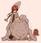  1boy diglett geodude graveler gym_leader hyouta_(pokemon) nintendo pokemon 