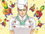  brown_hair chef hat jojo_no_kimyou_na_bouken male_focus mane_(kanpekikiss) pearl_jam_(stand) solo stand_(jojo) tonio_trussardi 