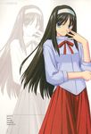  black_hair blue_eyes highres long_hair melty_blood scan solo takeuchi_takashi toono_akiha tsukihime 