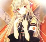  blond_hair blonde_hair chii chobits hair_ornament hair_pin hairpin long_hair persocom 