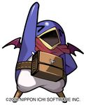  artist_request closed_eyes disgaea no_humans open_mouth prinny prinny_(series) prinny_~ore_ga_shujinkou_de_iinsuka?~ scarf solo watermark wings 