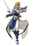  absurdres guilty_gear highres ky_kiske male_focus non-web_source official_art solo sword tabard weapon 