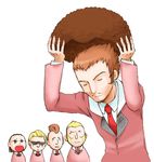  afro artist_request batch blonde_hair brown_hair duster_(mother) facial_hair formal magic_(mother) male_focus mother_(game) mother_3 multiple_boys mustache oj shimmy_zmizz suit sunglasses wig 