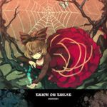  bow brown_hair bug butterfly hair_bow high_heels hina_(pico) in_tree insect kurodani_yamame shoes short_hair silk solo spider_web touhou tree trick_or_treat 