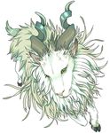  copyright_request goat green_eyes hooves horns murata_(bakeneko_soudou) no_humans pixel_art 