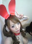  animal_ears asian breasts bunny_ears female hitomi_tanaka large_breasts photo tagme 