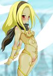  blonde_hair breasts female gravity_rush hair kat pussy red_eyes solo unknown_artist 