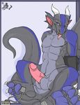  abs balls biceps blue_eyes circumcised claws digitigrade dragon erection fangs hindpaw horn humanoid_penis male muscles nipples nude pawpads paws pecs penis presenting presenting_penis randomdragon reptile scalie sitting soles solo spread_legs spreading toe_claws toes toned tongue tongue_out vein white_horns wings 