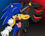  anthrofied balls balls_touching black black_fur blue_hair eyes_closed fur gay gloves green_eyes hair hedgehog looking_at_viewer male mammal open_mouth penis sega shadow_the_hedgehog sonic_(series) sonic_the_hedgehog 