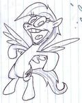  art cutie_mark female friendship_is_magic hair looking_at_viewer my_little_pony open_mouth raimbow_dash_(mlp) rainbow_dash_(mlp) solo traditional traditional_media what wings 