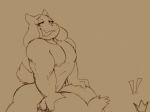  asgore_dreemurr crossgender dracojeff drooling male monster muscular offscreen_character saliva sex toriel undertale video_games 