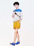  1boy absurdres brown_hair gainax highres ikari_shinji neon_genesis_evangelion shorts 