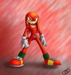  anthrofied balls dripping erection humanoid_penis knuckles_the_echidna looking_at_viewer male penis precum purple_eyes sega solo sonic_(series) spread_legs spreading 