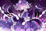  bug butterfly ghost insect looking_at_viewer pale_skin pink_hair red_eyes saigyouji_yuyuko shionty solo touhou tree triangular_headpiece 