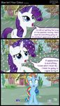  2013 blue_eyes building comic cutie_mark dialog english_text equine female feral friendship_is_magic hair horse multi-colored_hair my_little_pony outside paint pony rain rainbow_hair rarity_(mlp) recolor scootaloooo_(artist) snow solo text 