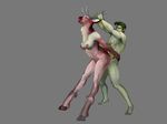  antler_grab antlers breasts cervine female from_behind hattonslayden hooves horn horn_grab human human_on_anthro interspecies male mammal nude penetration reindeer sex standing straight 