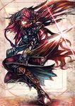  armor brown_hair full_armor glint helmet jinichi long_hair pixiv_fantasia pixiv_fantasia_new_world scabbard sheath solo sword weapon 