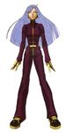  belt blue_hair breasts catsuit chaps closed_eyes cropped_jacket full_body gloves kula_diamond long_hair medium_breasts nona official_art solo the_king_of_fighters the_king_of_fighters_2002 zipper 