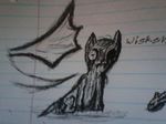  &lt;3 blood cat creepy eye feline ink one paper pen sketch 