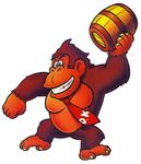  90s barrel donkey_kong donkey_kong_(game) lowres nintendo official_art 