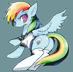  cutie_mark equine female feral friendship_is_magic hair horse mammal moyamoya_kuroi multi-colored_hair my_little_pony pegasus pony purple_eyes rainbow_dash_(mlp) sailor_uniform school_uniform socks solo wings 