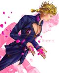  bad_id bad_pixiv_id blonde_hair braid bug giorno_giovanna highres insect jojo_no_kimyou_na_bouken ladybug male_focus petals risa_(rottencandy) solo zoom_layer 