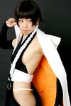  1girl black_hair bleach cosplay haori japanese_clothes long_hair panties photo sui-feng tachibana_minami underwear 