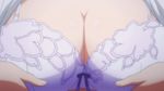  animated animated_gif bouncing_breasts bow bow_bra bra bra_lift breast_drop breasts breasts_outside cleavage close-up hagure_yuusha_no_estetica hands lace lace-trimmed_bra large_breasts lingerie nipples nude ousawa_miu purple_bra shirt shirt_lift solo underwear undressing 