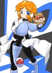  angie_(pokemon) blue_eyes highres hood nintendo orange_hair patrat pokemon pokemon_(anime) pokemon_(game) team_plasma team_plasma_grunt 