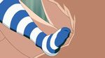  1girl animated animated_gif feet haha_sange koga_marie no_shoes nude sex socks striped striped_legwear striped_socks 