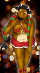  afro big big_girl bovine breasts cattle christmas christmas_theme chubby daisy ear_piercing female glowingraver glowydabstrd holidays invalid_tag looking_at_viewer mammal miniskirt overweight piercing skirt xmas_theme 