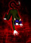  ambush anthro ass_up beast cat demon feline female glowydabstrd invalid_color jadekatt looking_at_viewer lurk mammal red_eyes solo stalking yami_katt 