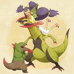  animated axew beige_background dragon female fraxure games haxorus human interspecies invalid_background iris_(pok&#233;mon) mammal nintendo plain plain_background pok&#233;mon pok&eacute;mon video_games 